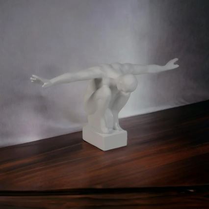 Lauakaunistus 19,5x16x38,5 cm vaik/valge