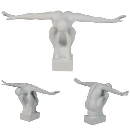 Lauakaunistus 19,5x16x38,5 cm vaik/valge