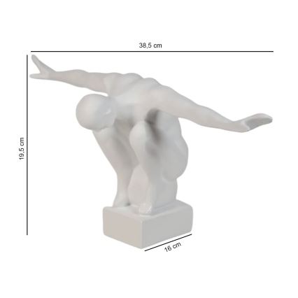Lauakaunistus 19,5x16x38,5 cm vaik/valge