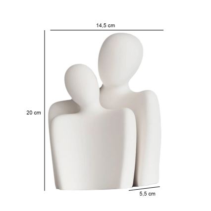 Lauakaunistus 20x5,5x14,5 cm valge