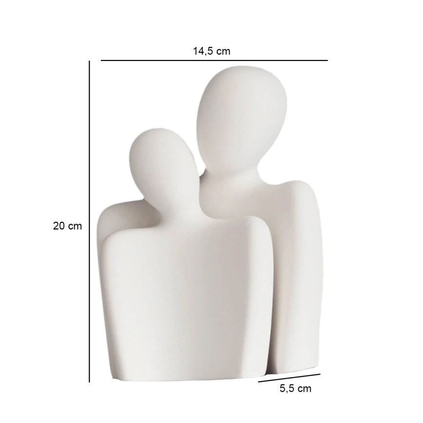 Lauakaunistus 20x5,5x14,5 cm valge