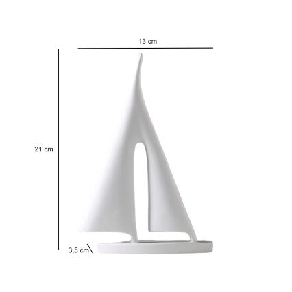 Lauakaunistus 21 cm vaik/valge