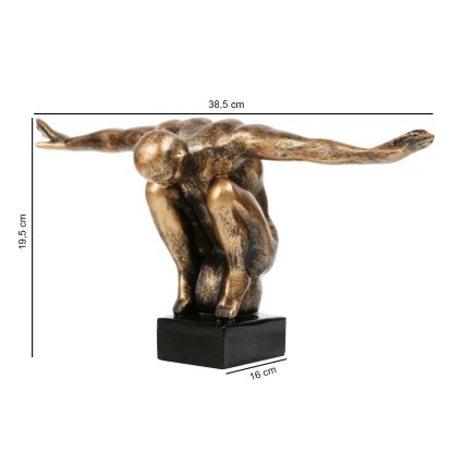 Lauakaunistus 25x41x20 cm vaigust/kuldne patina