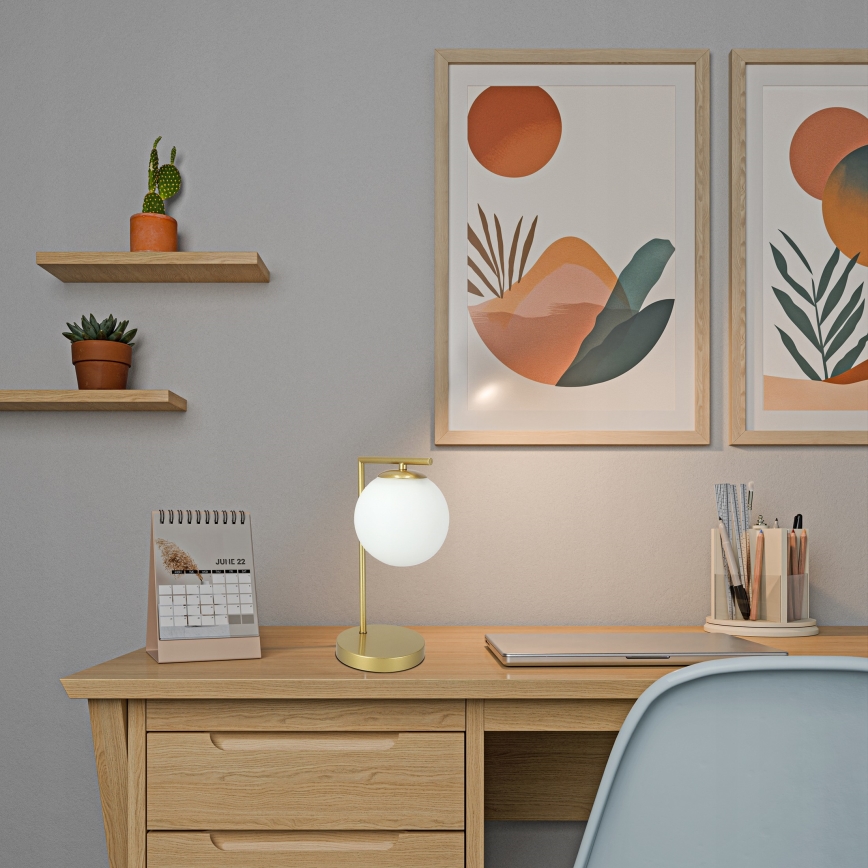 Laualamp 1xE27/40W/230V kuldne/valge