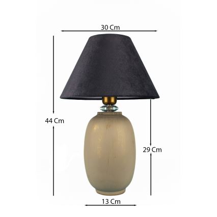 Laualamp 1xE27/40W/230V must/beež