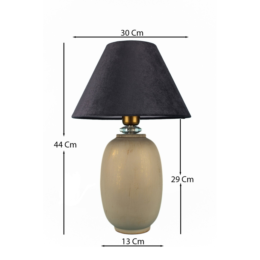 Laualamp 1xE27/40W/230V must/beež