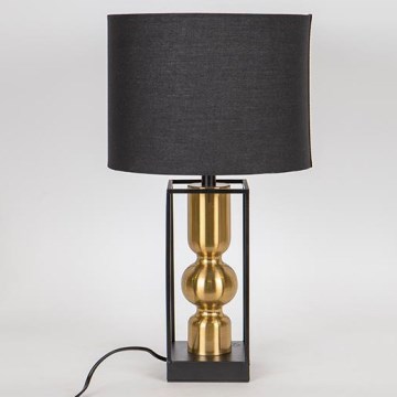 Laualamp 1xE27/40W/230V must/kuldne