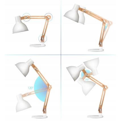 Laualamp 1xE27/40W/230V valge