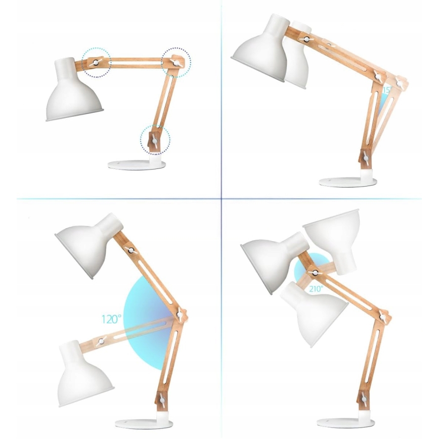 Laualamp 1xE27/40W/230V valge