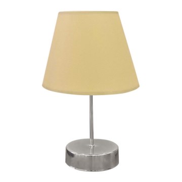 Laualamp 1xE27/60W/230V beež/läikiv kroom