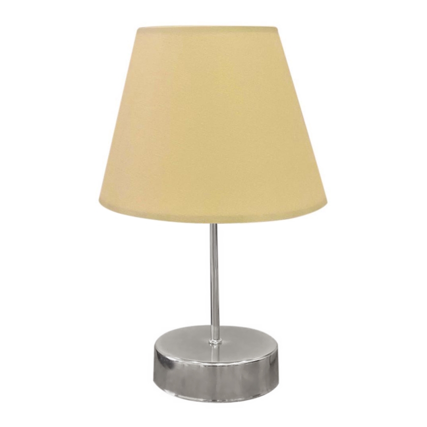 Laualamp 1xE27/60W/230V beež/läikiv kroom