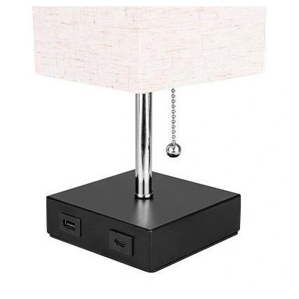 Laualamp 1xE27/60W/230V koos USB laadija