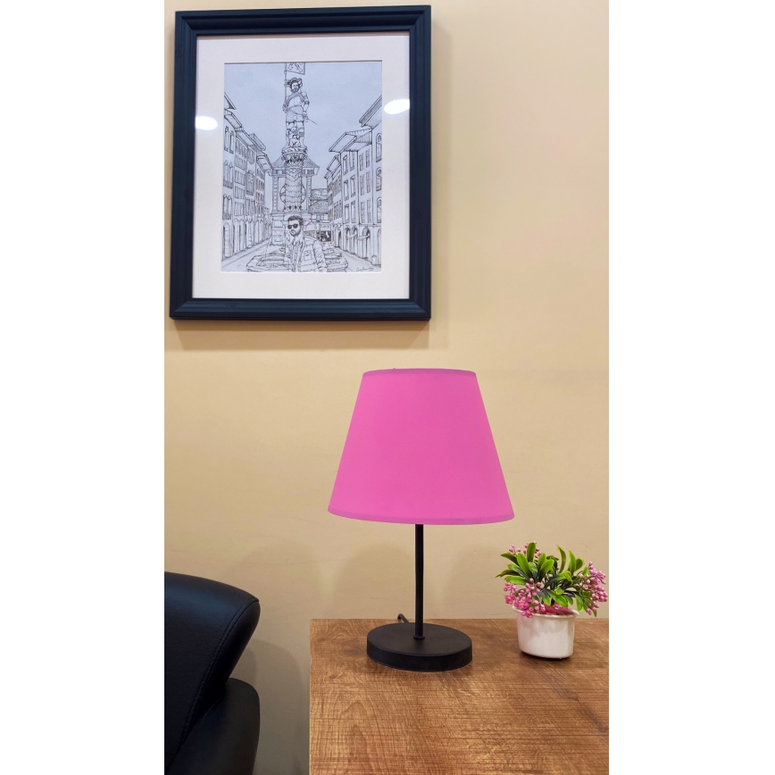 Laualamp 1xE27/60W/230V roosa/must