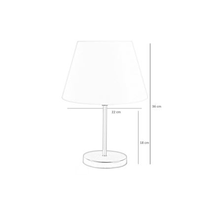 Laualamp 1xE27/60W/230V sinine/läikiv kroom
