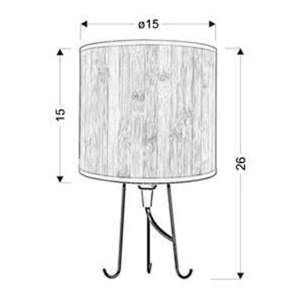 Laualamp ADORA 1xE14/40W/230V tamm