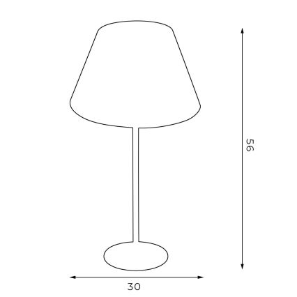 Laualamp ARDEN 1xE27/60W/230V d. 30 cm must/kuldne