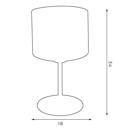 Laualamp ARDEN 1xE27/60W/230V diameeter 18 cm lilla/kuldne