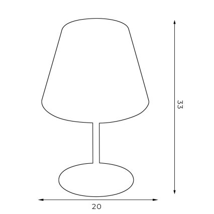 Laualamp ARDEN 1xE27/60W/230V diameeter 20 cm must/valge