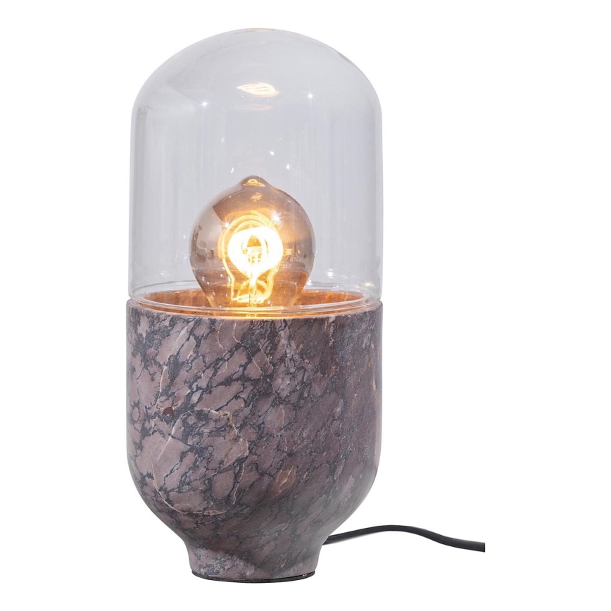 Laualamp ASEL 1xE27/25W/230V marmor hall/pruun