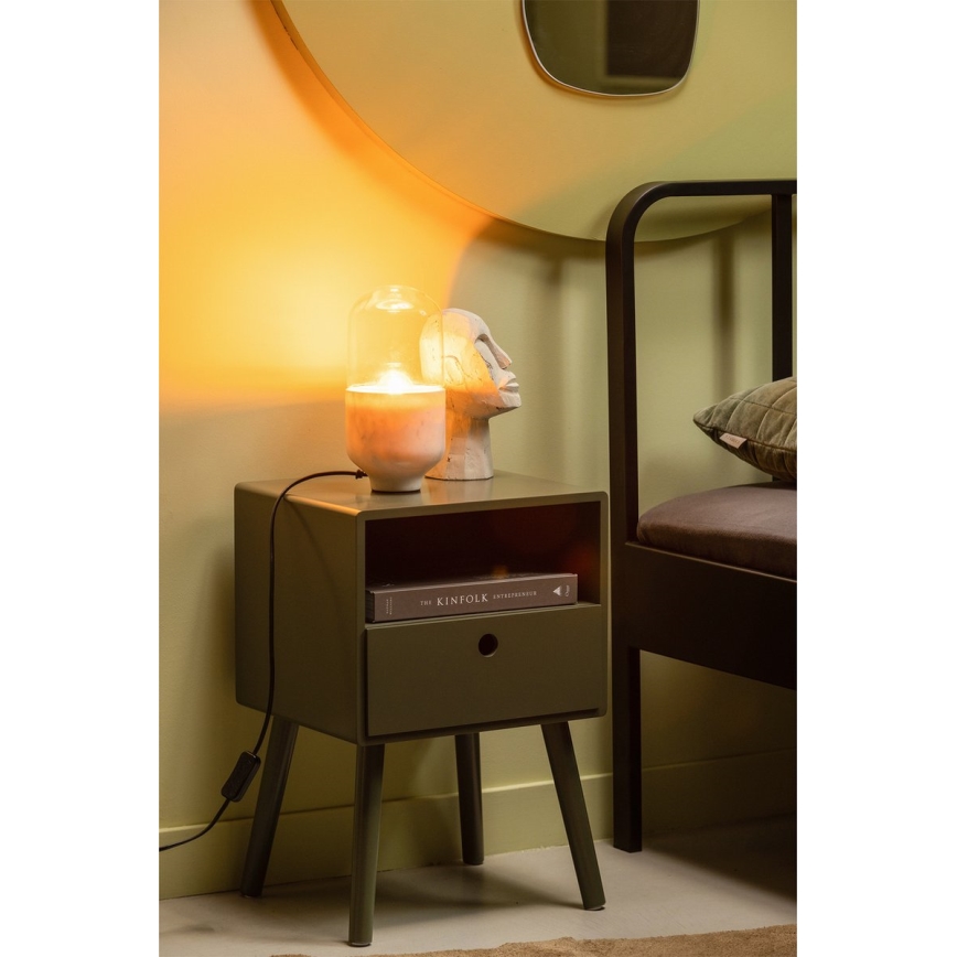 Laualamp ASEL 1xE27/25W/230V marmor valge