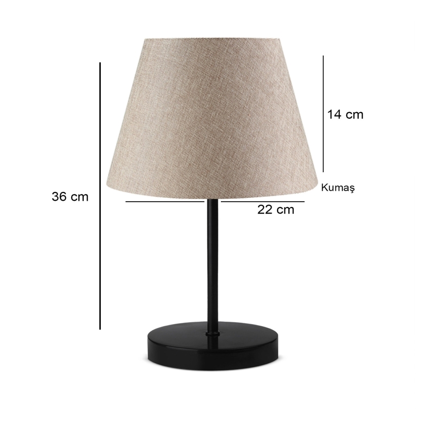 Laualamp AYD 1xE27/40W/230V beež/musta