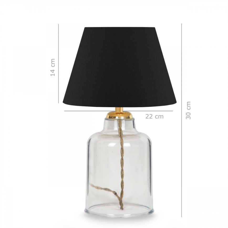 Laualamp AYD 1xE27/40W/230V must/selge