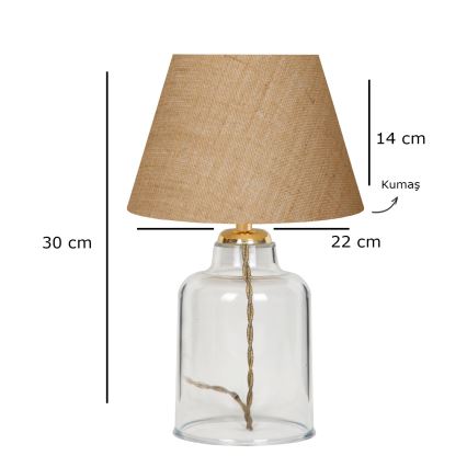 Laualamp AYD 1xE27/40W/230V pruun/läbipaistev