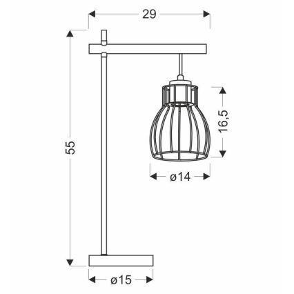 Laualamp BERNITA 1xE27/60W/230V