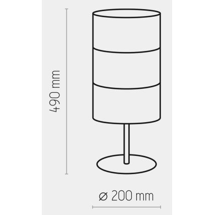 Laualamp BOGART 1xE27/15W/230V must/kuldne