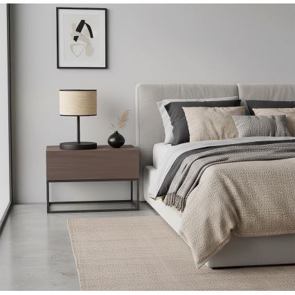 Laualamp ECO 1xE27/15W/230V beež/rotang