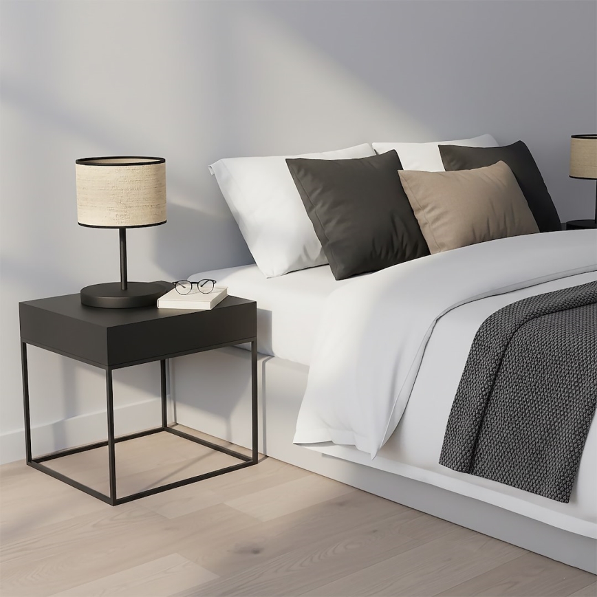 Laualamp ECO 1xE27/15W/230V beež/rotang