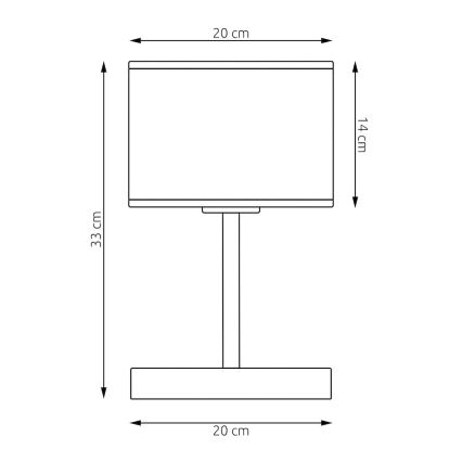 Laualamp ECO 1xE27/15W/230V beež/rotang