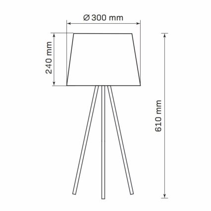 Laualamp ELENA 1xE27/20W/230V must