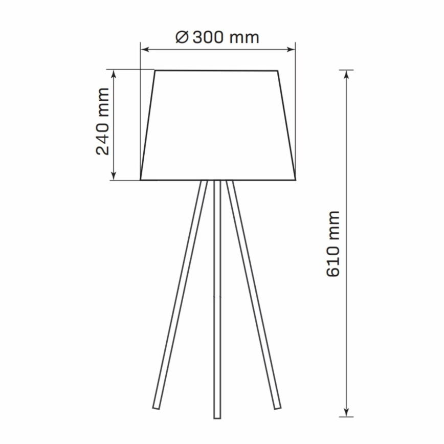 Laualamp ELENA 1xE27/20W/230V must
