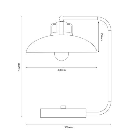 Laualamp FELIX 1xE27/60W/230V sinine