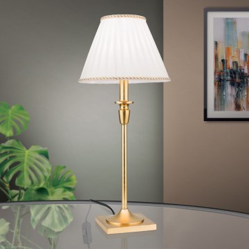 Laualamp FONSA 1xE27/60W/230V 61 cm valge/kuldne
