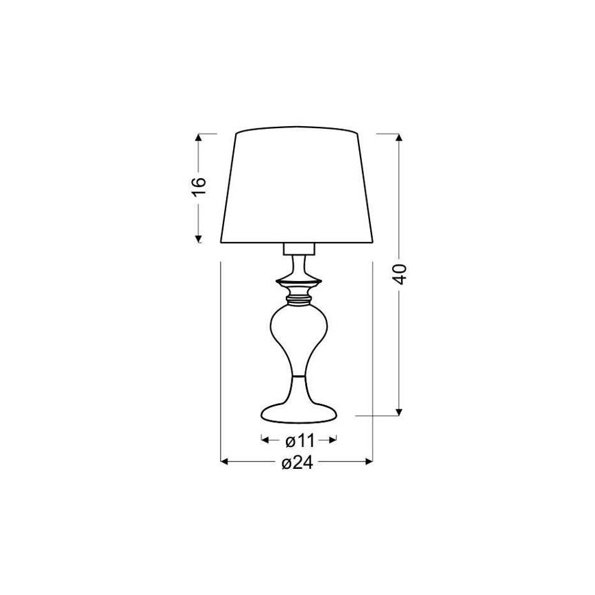 Laualamp GILLENIA 1xE27/60W/230V