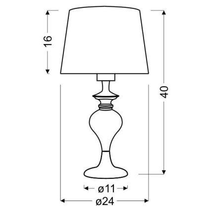 Laualamp GILLENIA 1xE27/60W/230V