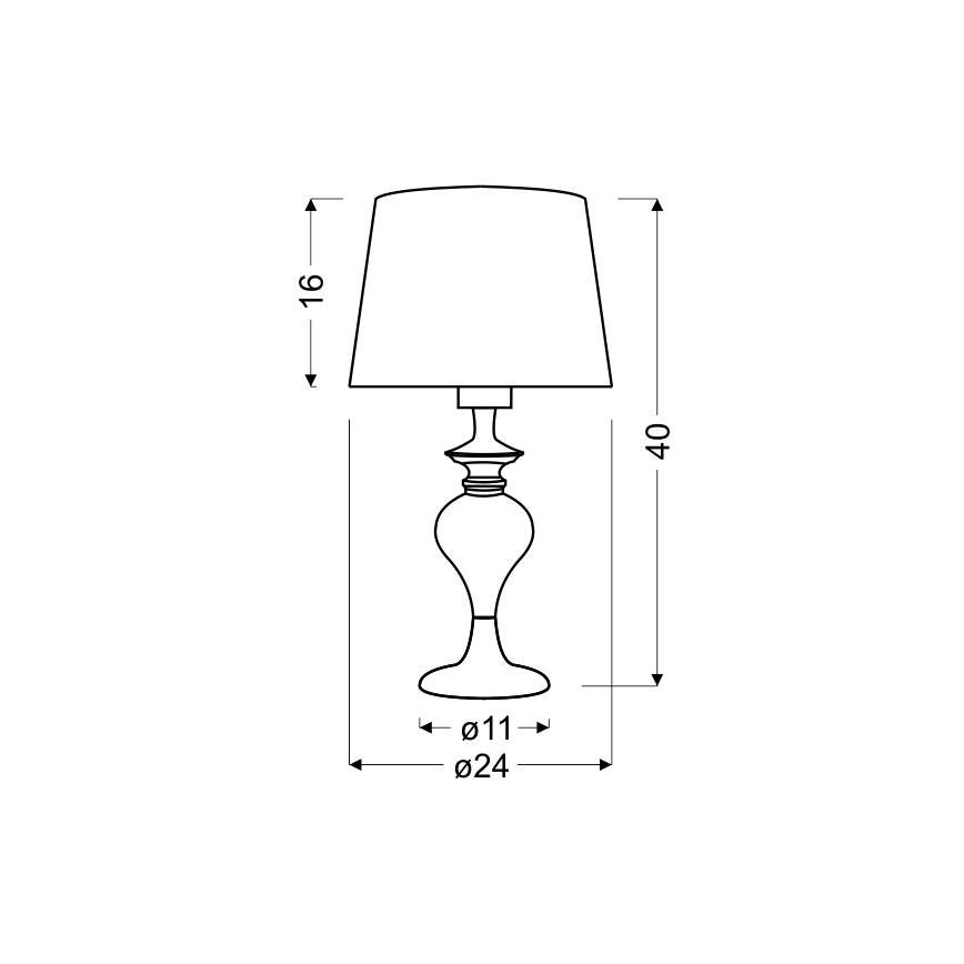 Laualamp GILLENIA 1xE27/60W/230V