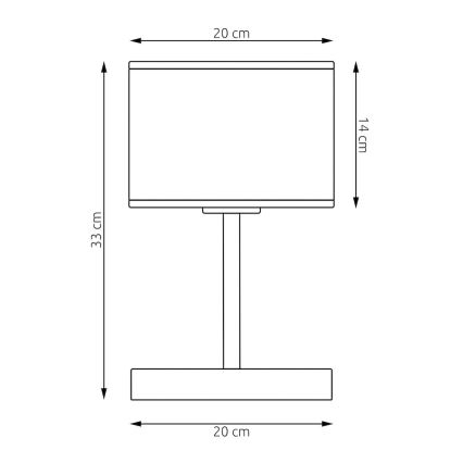 Laualamp KARBON 1xE27/15W/230V must/hall