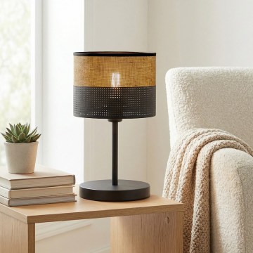 Laualamp KARBON 1xE27/15W/230V must/pruun