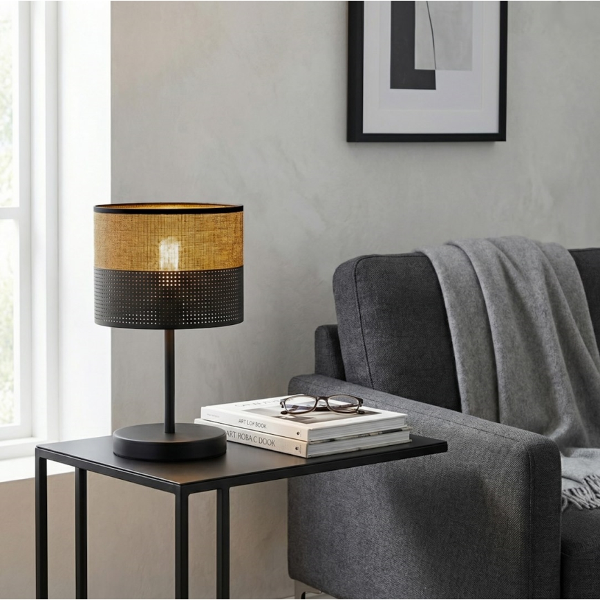 Laualamp KARBON 1xE27/15W/230V must/pruun