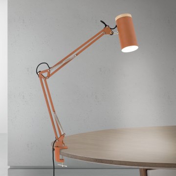 Laualamp kinnitusklambriga GILI 1xE27/40W/230V telliskivipunane