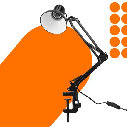 Laualamp klambriga 1xE27/60W/230V must