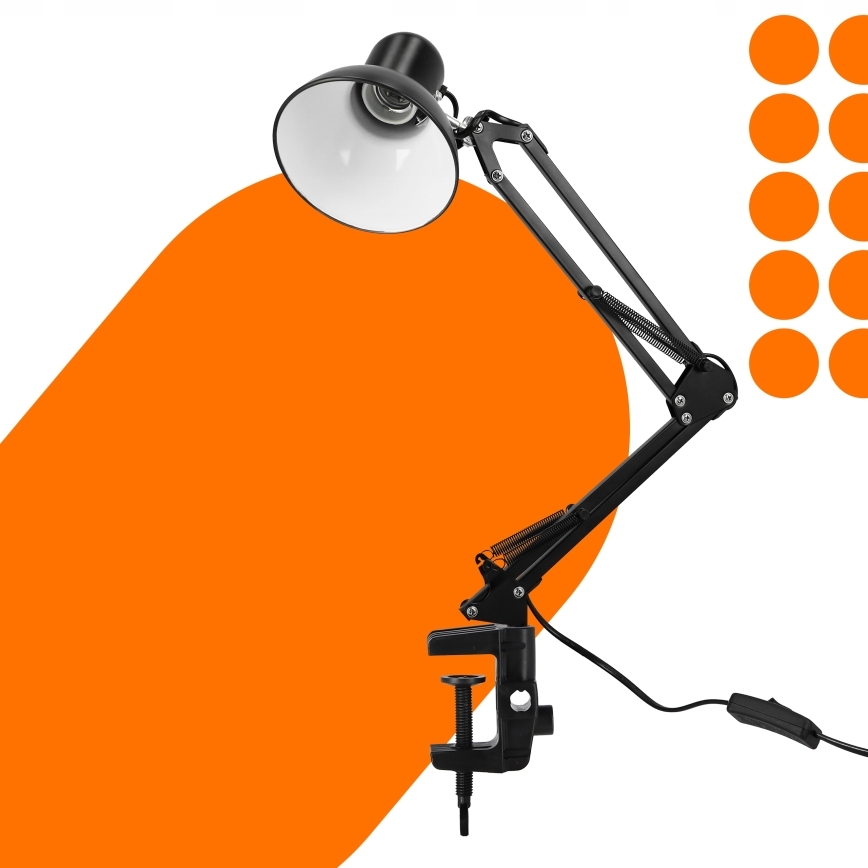 Laualamp klambriga 1xE27/60W/230V must