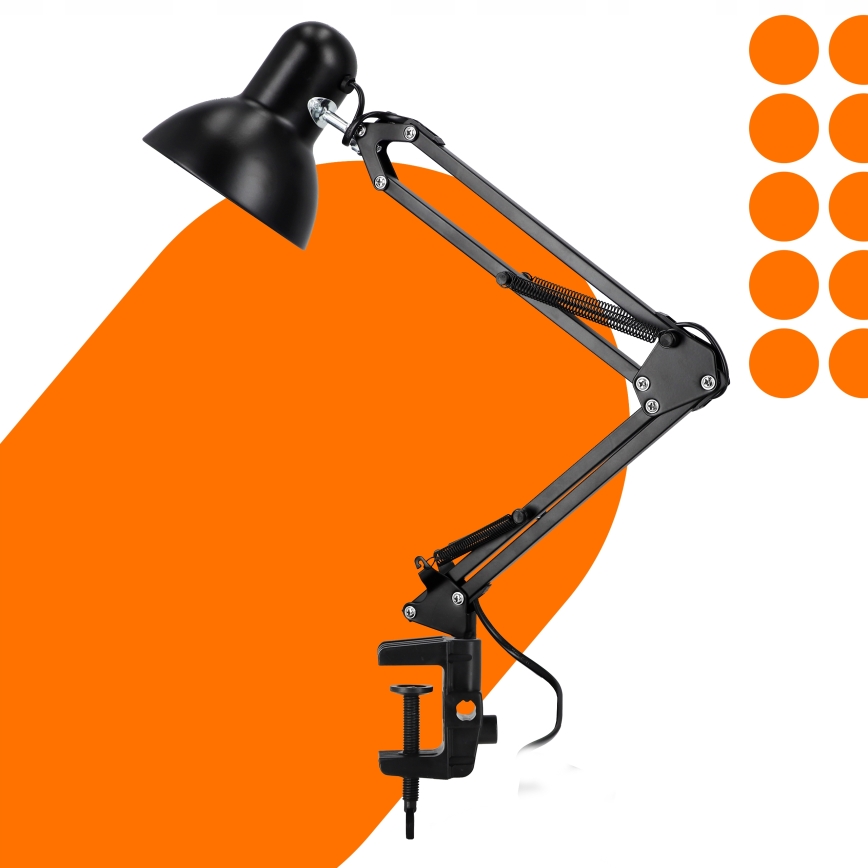 Laualamp klambriga 1xE27/60W/230V must