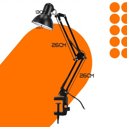 Laualamp klambriga 1xE27/60W/230V must