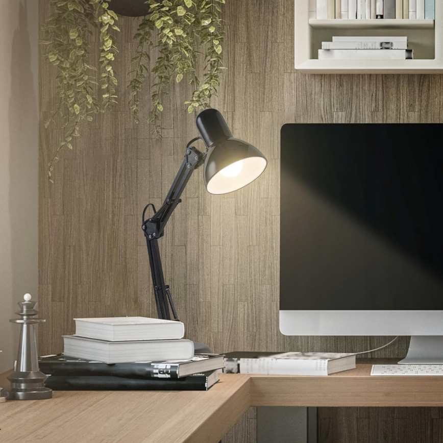 Laualamp klambriga 2-ühes 1xE27/60W/230V must