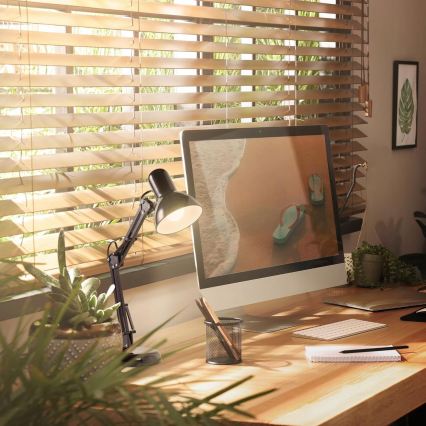 Laualamp klambriga 2-ühes 1xE27/60W/230V must