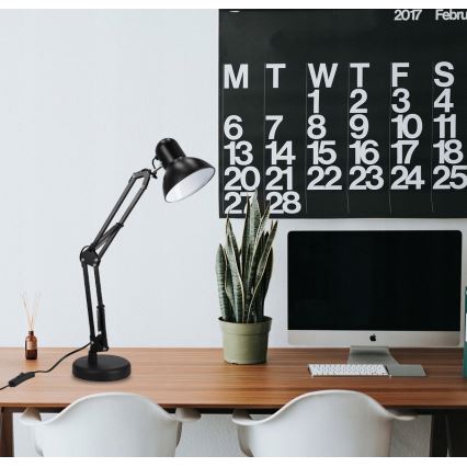 Laualamp klambriga 2-ühes 1xE27/60W/230V must